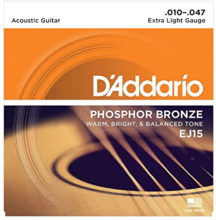 Juego de Cuerdas Daddario EJ15 Phophor Bronze .010-.047