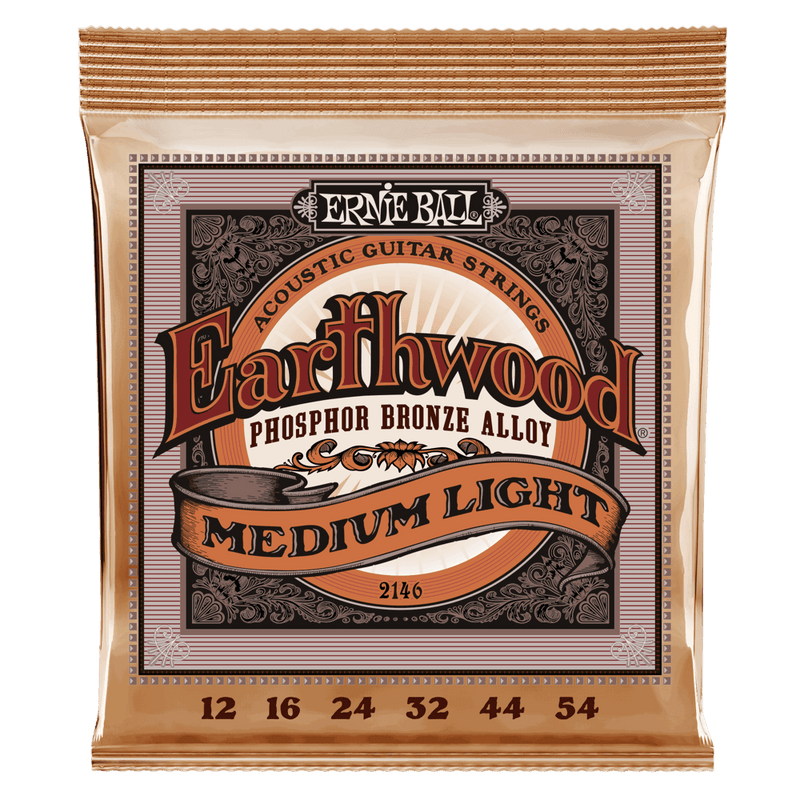 Juego de Cuerdas Ernie Ball EarthWood Phosphor Bronze Med-Ligth 2146