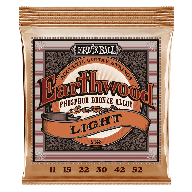 Juego de Cuerdas Ernie Ball EarthWood Phosphor Bronze Ligth 2148