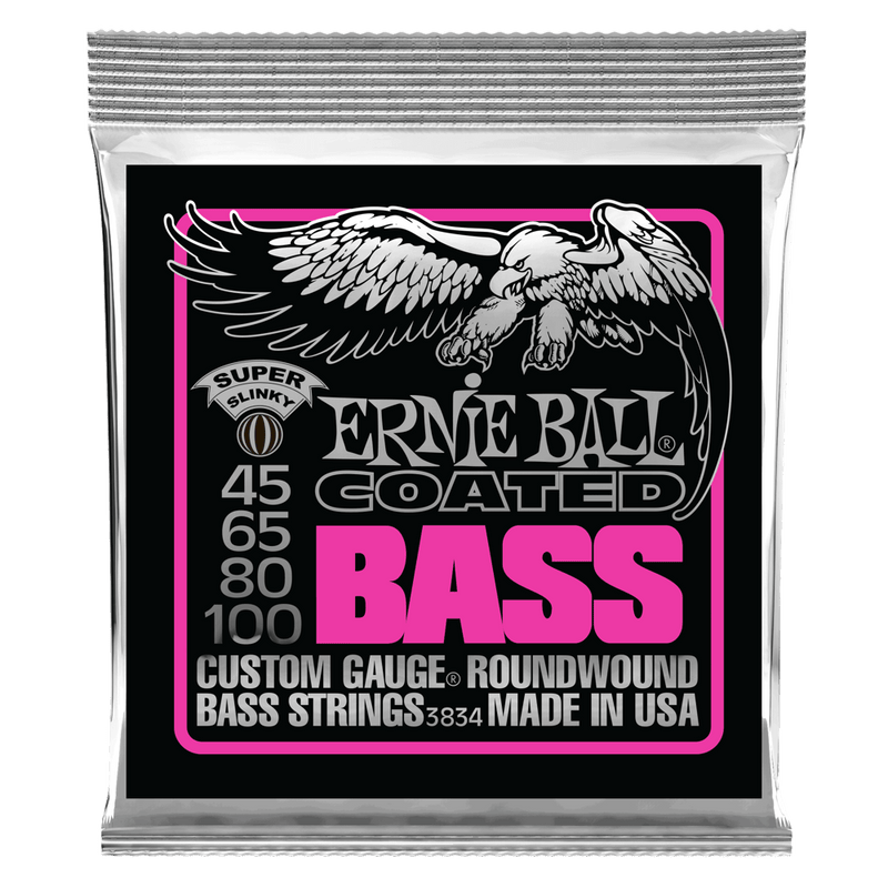 Juego de Cuerdas P/Bajo Ernie Ball Coated Super Slinky 3834