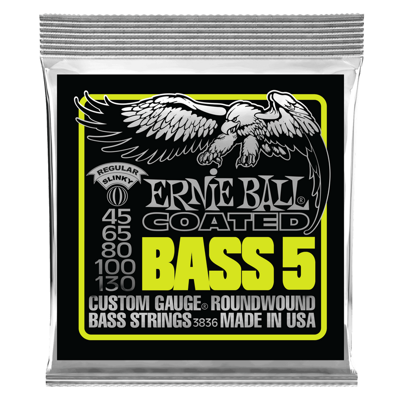 Juego de Cuerdas P/Bajo 5 Ernie Ball Coated Slinky 3836