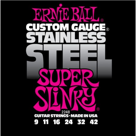 Juego de Cuerdas Ernie Ball Super Slinky Stainless 2248