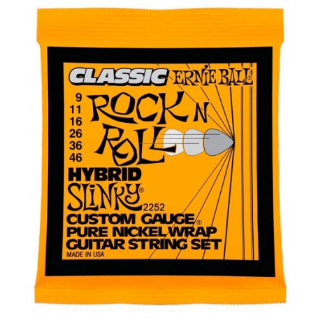 Juego de Cuerdas Ernie Ball Hybrid Slinky Classic Rock & Roll 2252