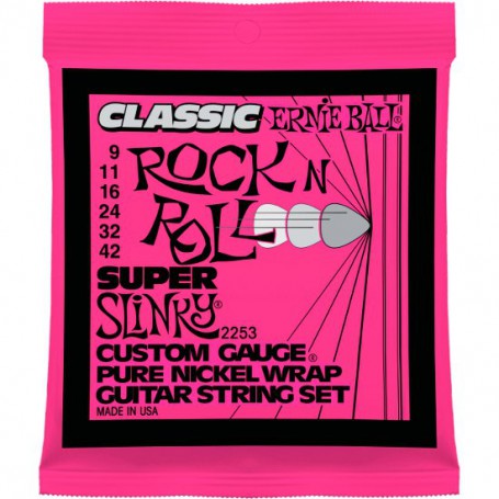 Juego de Cuerdas Ernie Ball Super Slinky Classic Rock & Roll 2253