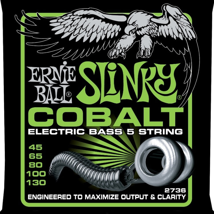 Juego de Cuerdas P/Bajo 5 Ernie Ball Cobalt Slinky 2736