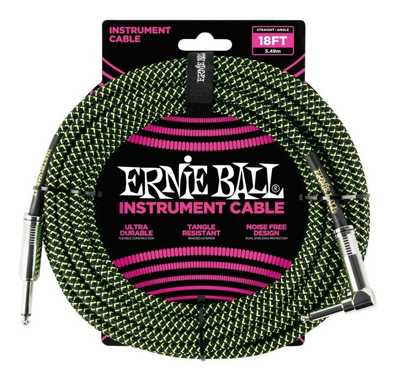 Cable Ernie Ball para Instrumento Tela plug a plug 5.49mts 6082